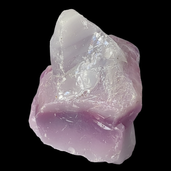 Amethyst Purple Layer Art Glass Cullet Glowing Swirled Manganese Glass #4GL96 - Picture 3 of 6